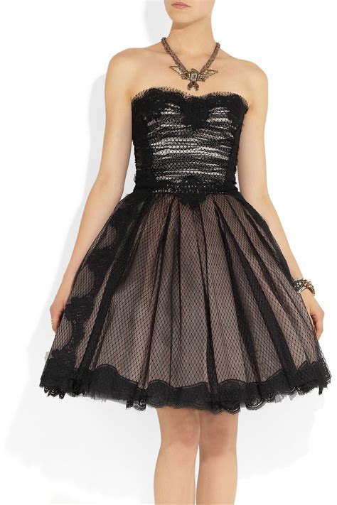 dolce gabbana black tulle dress|dolce gabbana black lace dress.